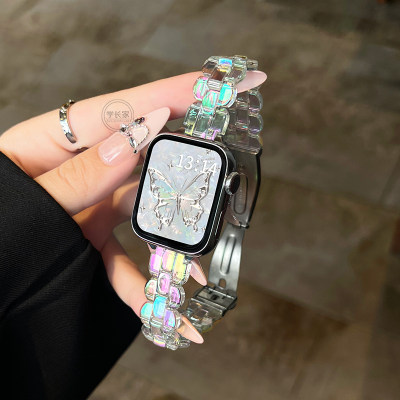 Uhada创意炫彩树脂表带高级感