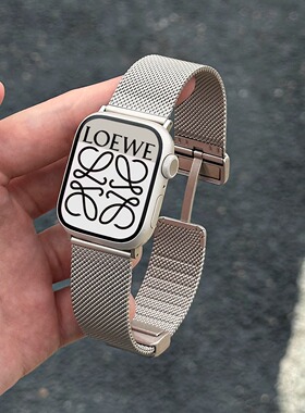 适用华为watch fit4手表带夏季金属磁吸手链4pro智能运动手表链watchfit3系列手环腕带2新款创意腕表1代男款