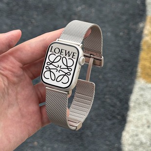 适用华为watch fit4手表带夏季金属磁吸手链4pro智能运动手表链watchfit3系列手环腕带2新款创意腕表1代男款