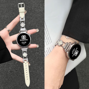 四叶草oppo x2mini手表带时尚 s智能运动手环一加手表2女士高级感系列4pro秋冬真皮表链 watch 适用oppo