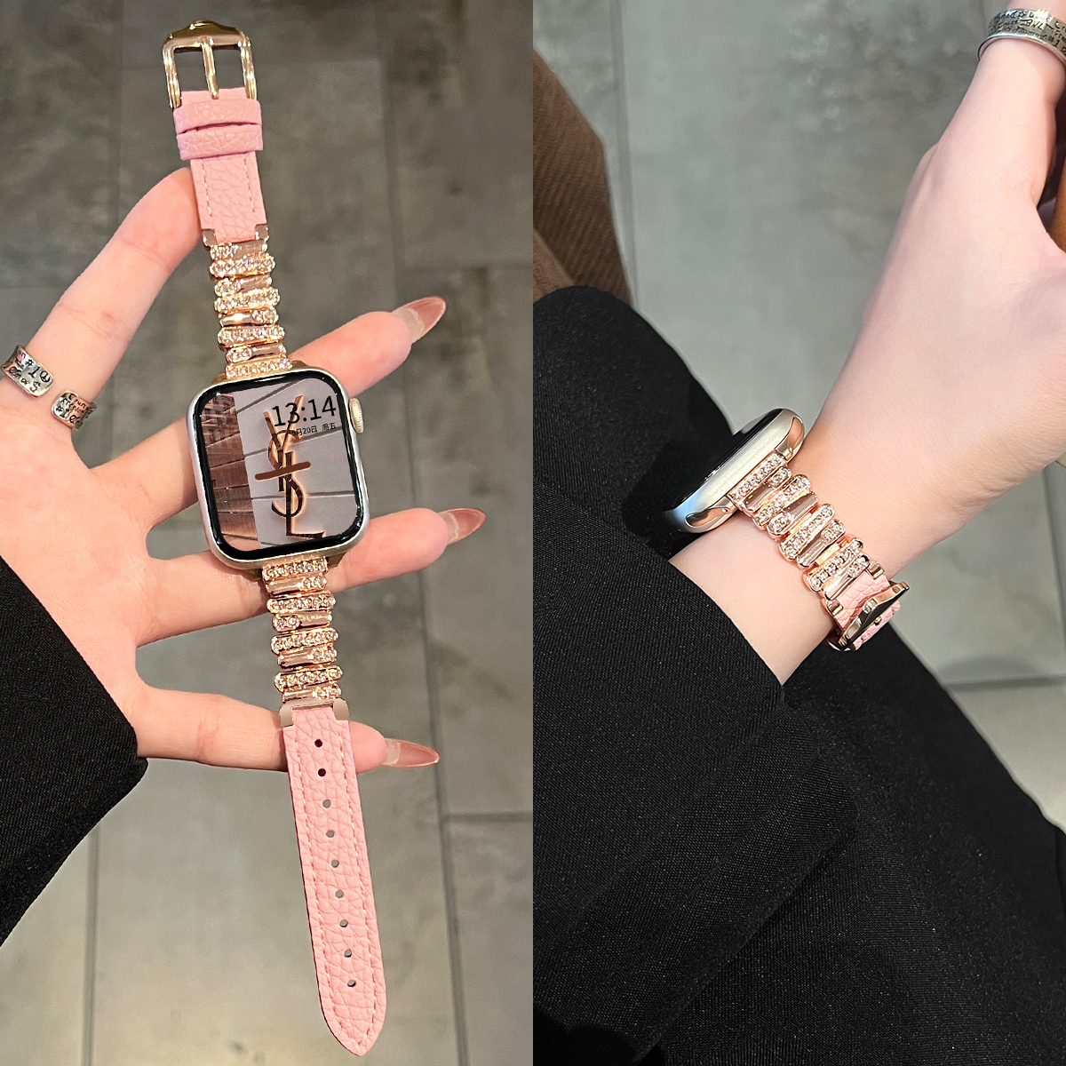 UHADA新款不规则荔枝纹表带女生