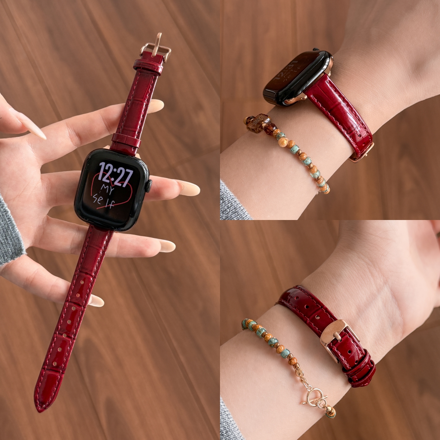 UHADA新款秋冬季竹节纹表带女生