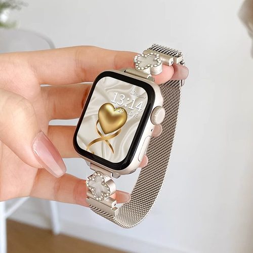 UHADA四叶草金属磁吸表带女生