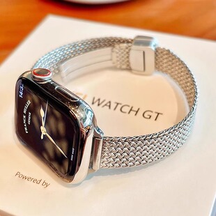 适用applewatchs10手表带s9腕带s8小众s7苹果s6手表s5表链iwatchs9女式iwatchse2表带s4磁吸s3高级感女款金属