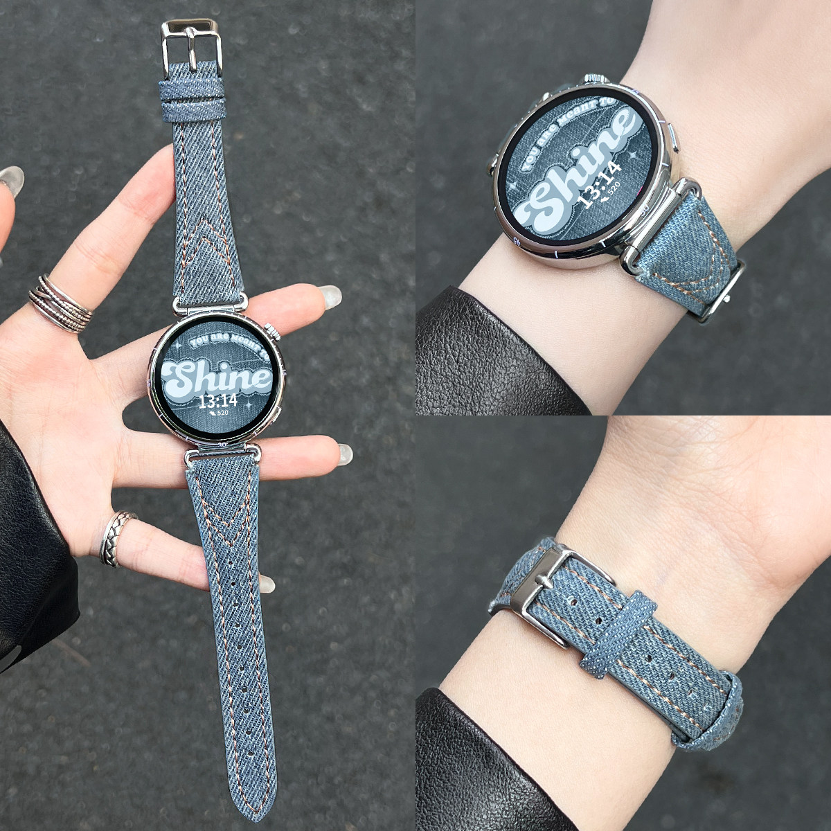 UHADA新款燕尾牛仔小蛮腰手表带