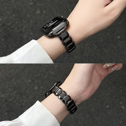 适用applewatchs9表带女款s10夏季iwatchs9手表带小众金属苹果手表链s8s765表链女生iwatchse夏天高级感手链
