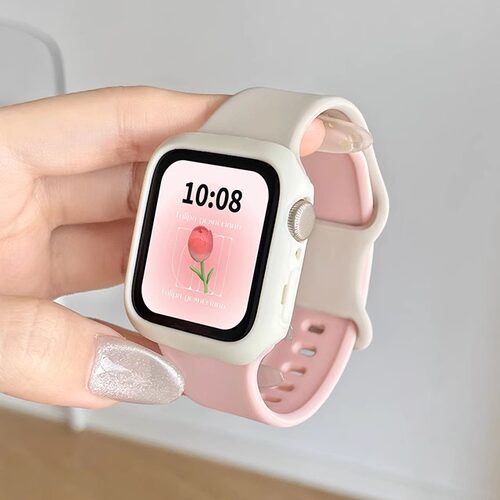 适用iwatchs11表带夏天applewatchs10手表带硅胶苹果手表s6表带小香风iwatchse高级感s9可爱s8小众s7女生透气