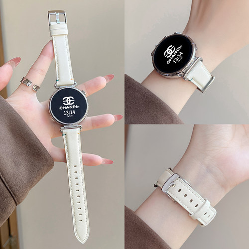 UHADA新款彩线针扣皮质表带秋冬