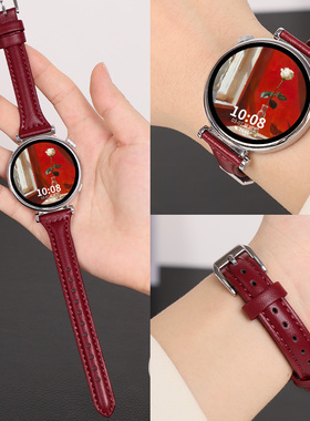 适用华为手表watch gt6手表带新款女士watchgt5高端女款智能表链4pro运动高级感专用3真皮精致腕表带2秋冬季1