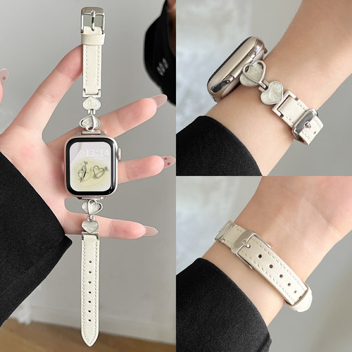 UHADA新款滴胶双心皮质表带