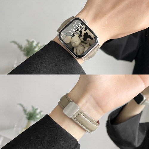 UHADA新款小蛮腰磁吸扣真皮表带