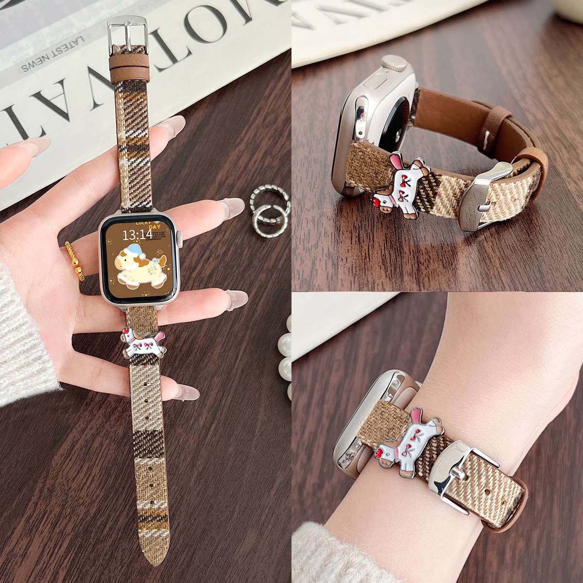 适用华为watch fit4手表带毛呢watchfit3智能运动手带4pro高级感真皮系列手表链2手环腕带1专用女士新款女款,智能设备,智能手表手环表带/腕带,淘宝优惠券,粉丝福利购,淘宝优惠卷