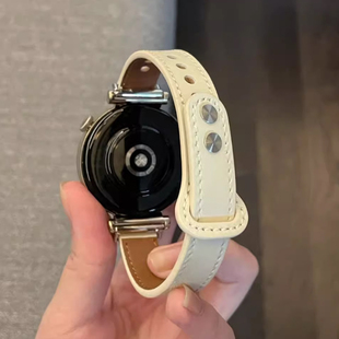 适用华为watchgt4手表带女士gt5/6新款系列41mm智能手表链watch4女款腕表3/2女式高级感3pro表链真皮创意专用