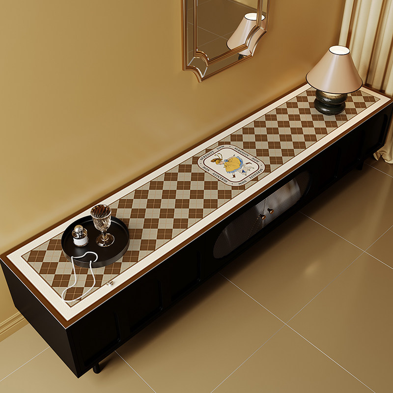 复古轻奢电视柜桌垫防水桌布桌面台面保护柜垫玄关垫鞋柜餐边柜垫,居家布艺,桌布,淘宝优惠券,粉丝福利购,淘宝优惠卷