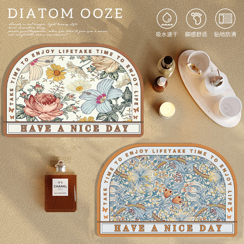 美式半圆浴室门口吸水速干地垫洗手间厕所防滑脚垫淋浴间软垫门垫,居家布艺,家用脚垫,淘宝优惠券,粉丝福利购,淘宝优惠卷