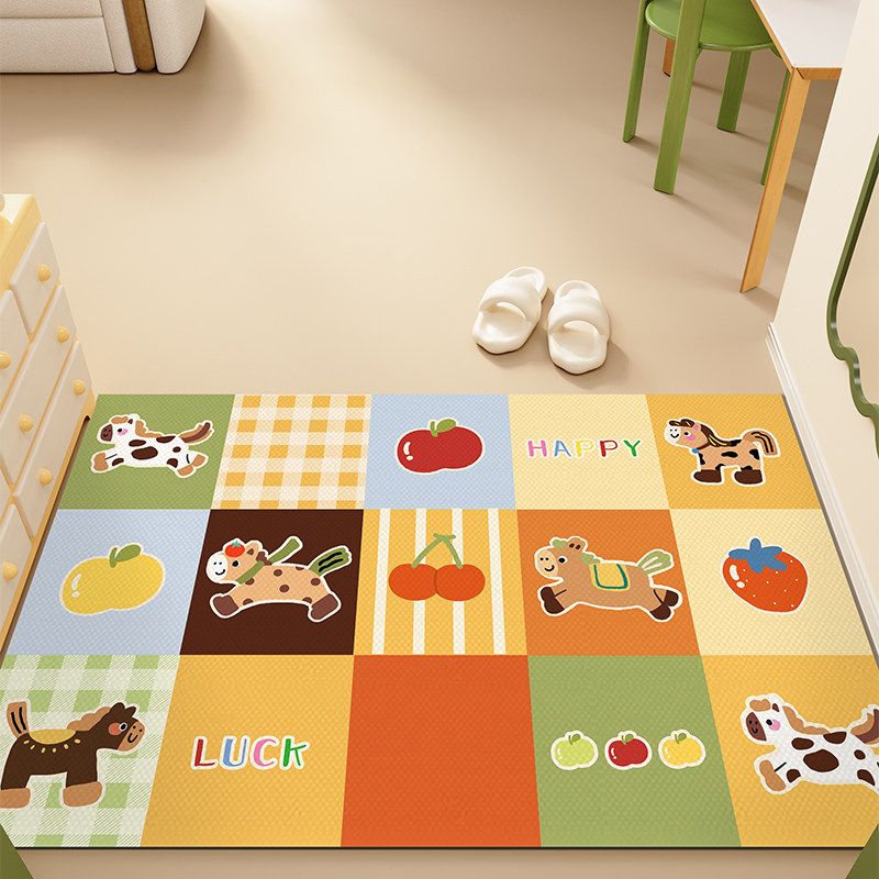 卡通小马入户门地垫可擦免洗家用脚垫子门口进门玄关地毯防滑耐脏,居家布艺,入户地垫,淘宝优惠券,粉丝福利购,淘宝优惠卷