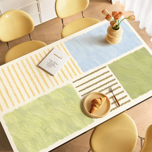 清新奶油风桌布防油防水免洗餐桌垫防烫隔热茶几桌面保护垫高级感