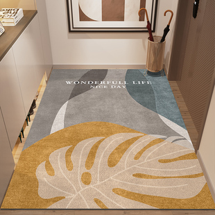 北欧入户门皮革地垫免清洗防滑耐脏竖版进门口玄关地毯可裁剪脚垫