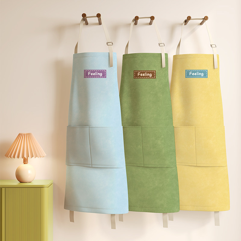 奶油风围裙防水防油厨房家用纯色高级感年轻款做饭专用罩衣高颜值,家庭/个人清洁工具,围裙,淘宝优惠券,粉丝福利购,淘宝优惠卷
