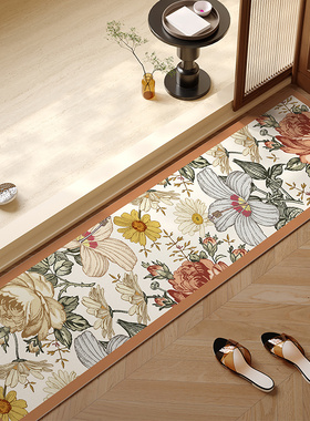 美式轻奢门槛石地垫吸水窄长条硅藻泥过门石脚垫浴室卫生间地毯