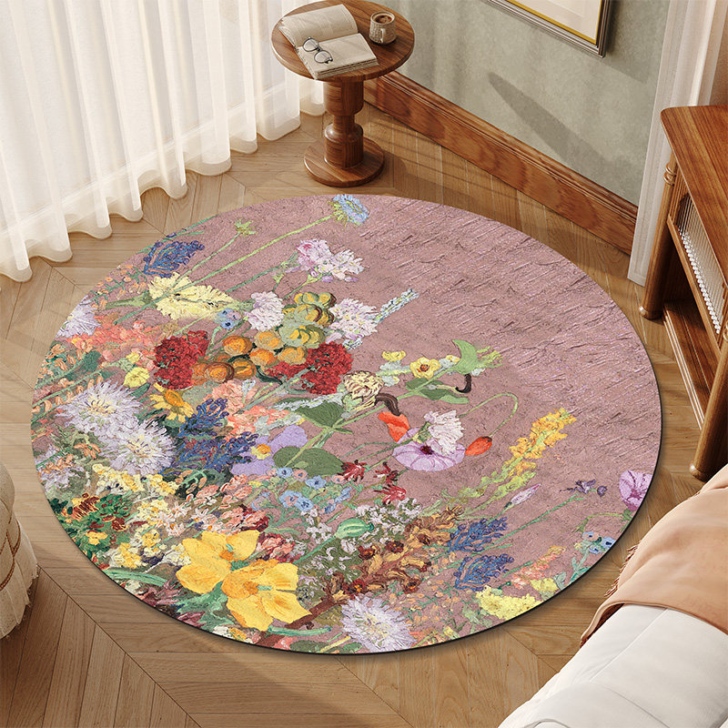 书房卧室沙发茶几圆形小地毯办公电脑转椅吊篮椅垫子耐脏防滑地垫,居家布艺,家用脚垫,淘宝优惠券,粉丝福利购,淘宝优惠卷