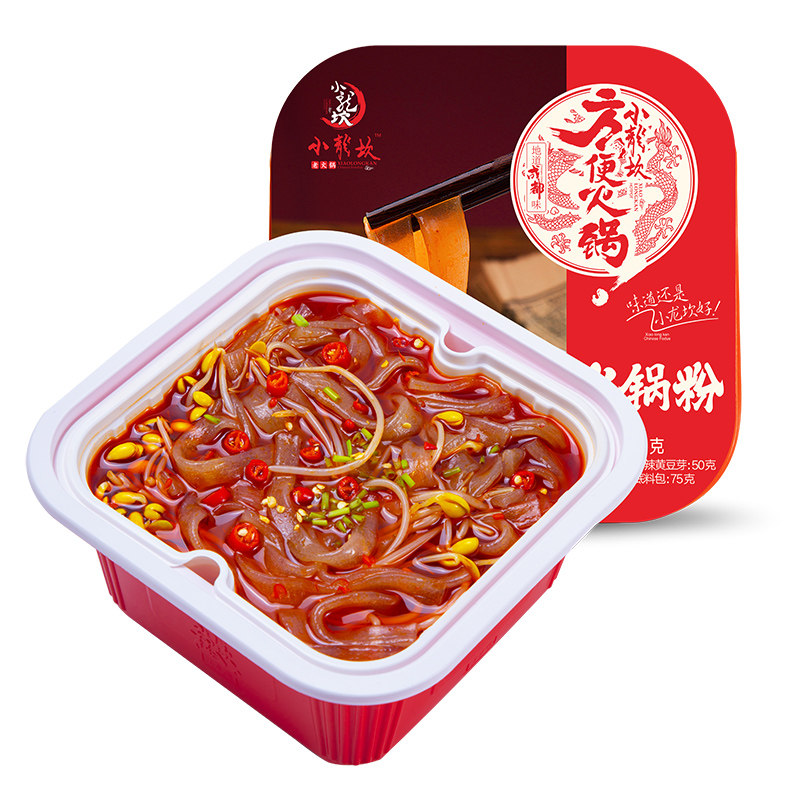 小龙坎方便懒人自热网红速食即食素菜版自助小火锅粉条宽粉红薯粉