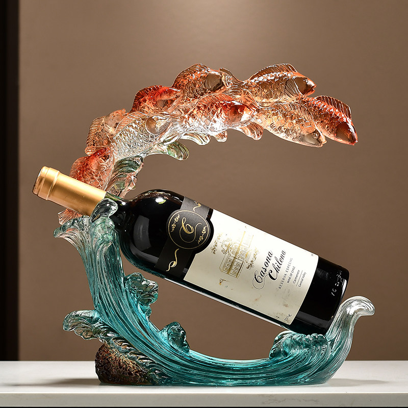 年年有余锦鲤鱼红酒架酒柜装饰品摆件家用客厅家居餐边柜高级摆设,家居饰品,装饰摆件,淘宝优惠券,粉丝福利购,淘宝优惠卷