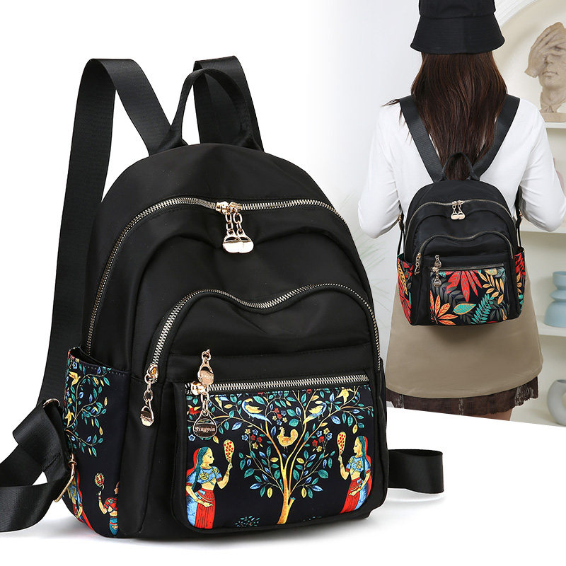 尼龙布双肩包新款时尚大容量书包女士休闲帆布背包牛津布旅行包,箱包皮具/热销女包/男包,双肩背包,淘宝优惠券,粉丝福利购,淘宝优惠卷