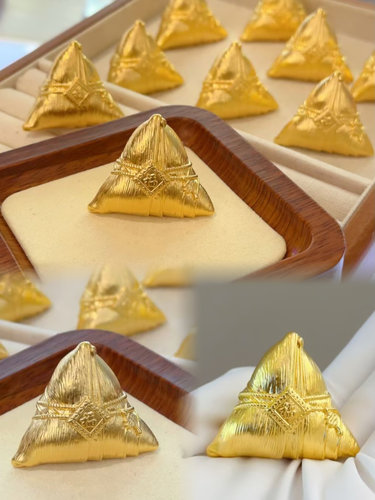 足金999金粽子摆件国际金价加加工费出货端午节黄金粽子深圳水贝