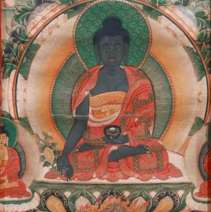 Medicine Buddha,医疗佛陀 西藏绘画唐卡高清电子图片临摹素材