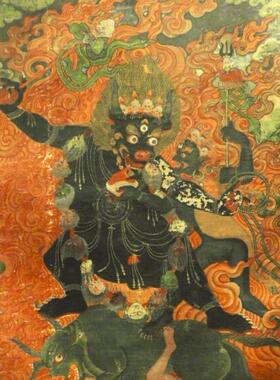 Yama-阎罗王 西藏绘画唐卡高清电子图片装饰喷绘临摹素材