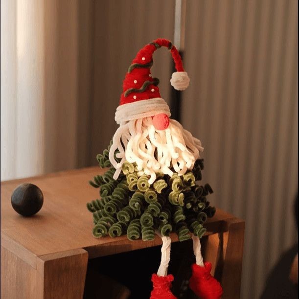 扭扭棒圣诞树老人diy材料包自制新年氛围摆件送朋友闺蜜生日礼物