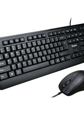 iFound F8108台式机电脑有线键盘鼠标套装办公专用家用商务键鼠