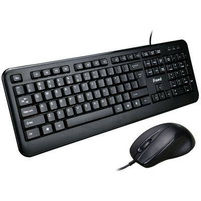 iFound F8108台式机电脑有线键盘鼠标套装办公专用家用商务键鼠