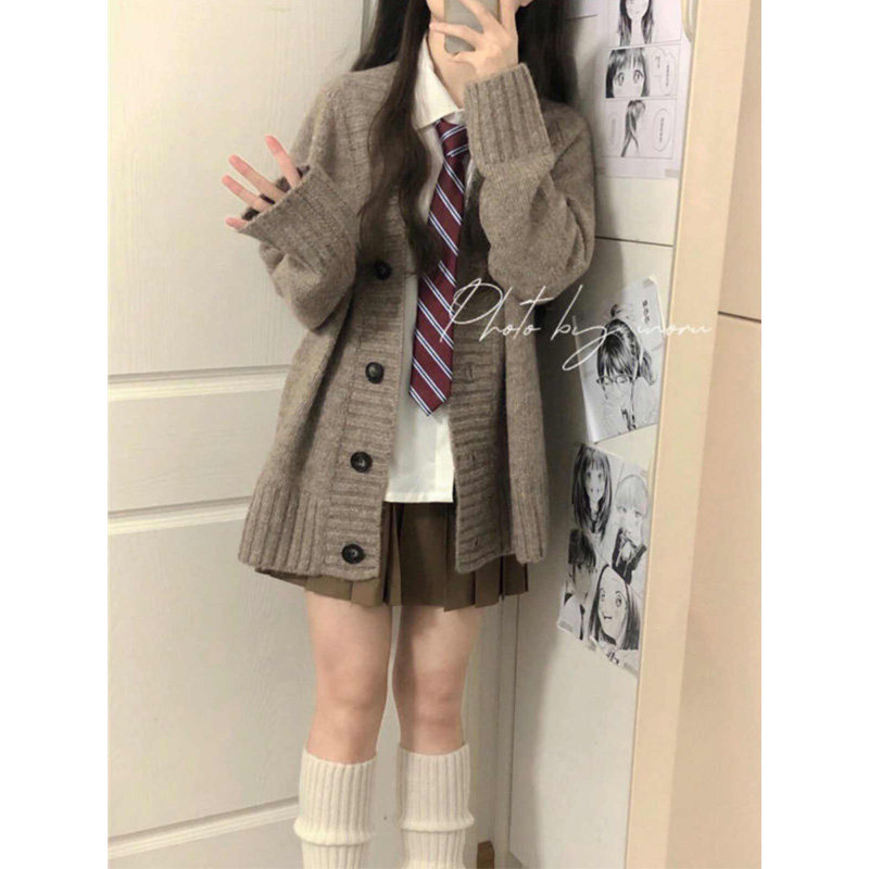 韩风chic氛围感穿搭学院风jk制服套装迪士尼环球影城搭配一整套冬