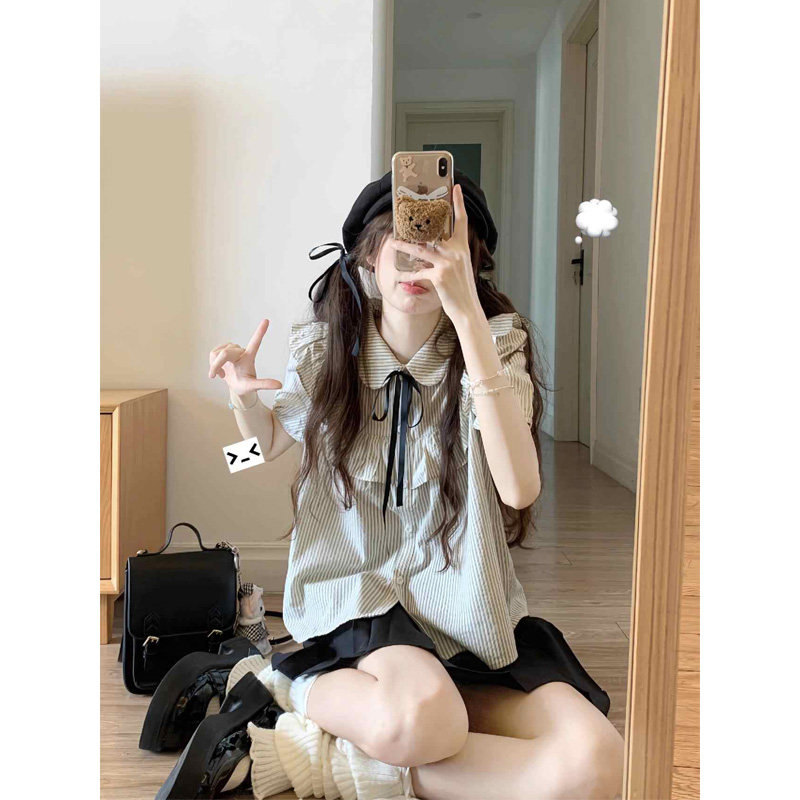 小桃 学院风小清新甜美jk制服套装盐甜百褶裙迪士尼穿搭连衣裙