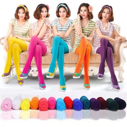 彩色丝袜糖果色日系性感丝袜女春