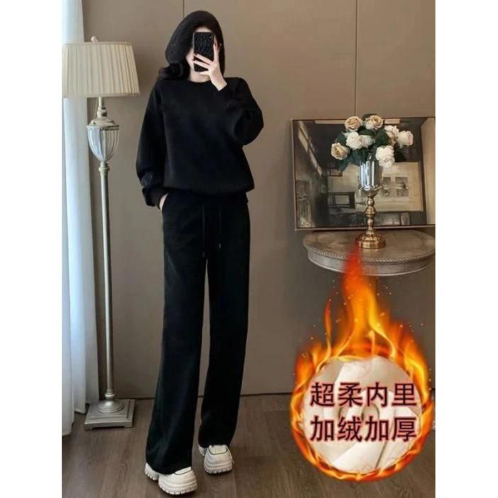ROUMIKL纯休闲运动套装女秋冬2025新款时尚洋气韩版卫衣女士跑步