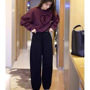 ROUMIKL纯休闲运动服套装女小个子春秋装宽松显瘦卫衣女时尚穿搭