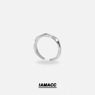 个性 IAMACC简约百搭戒指冷淡风时尚 小众手饰品女开口可调节潮指环