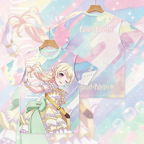 Bang dream 丸山彩 白鹭千圣 Pastel Palettes 短袖T恤衣服痛衣