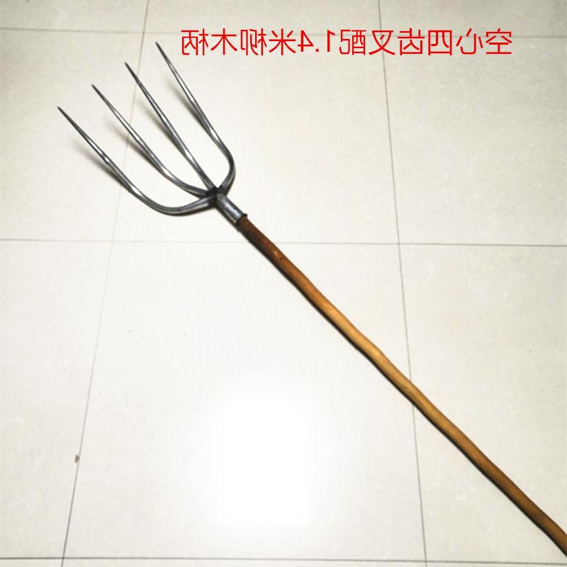 钢叉农用大空h号心铁叉草叉子泥叉粪叉子全齿农具小号三股叉