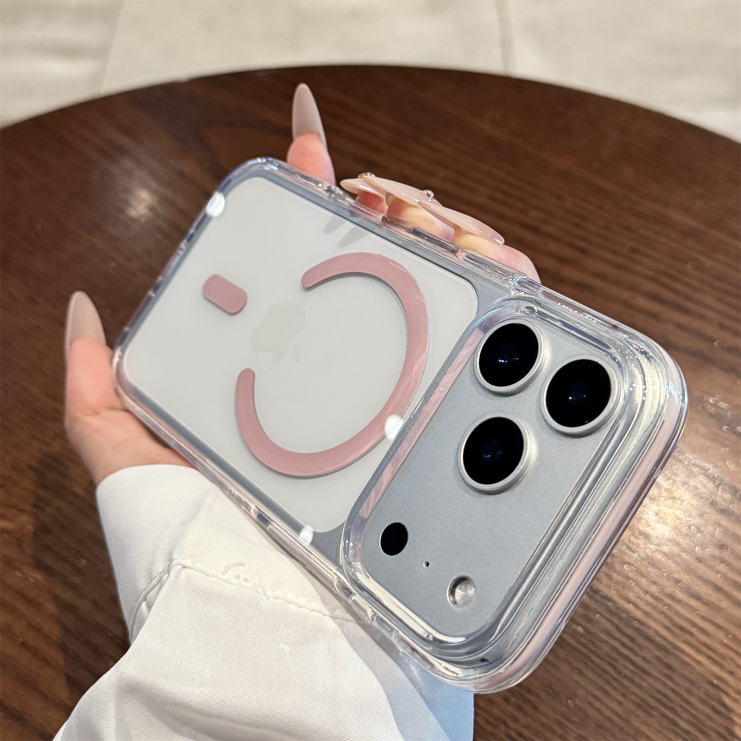 粉色磁吸适用苹果17promax手机壳新款iPhone16pro高级感air大孔全包防摔透明15硅胶14小众13超薄12女pm保护套