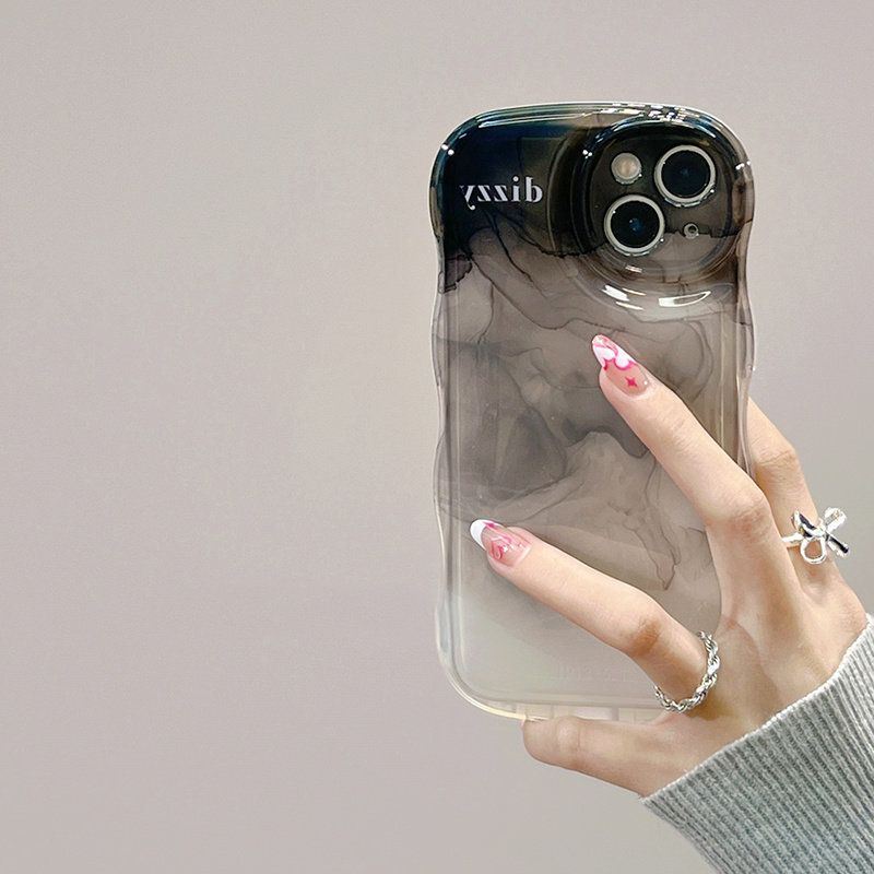 水墨晕染，波浪气垫全包防摔