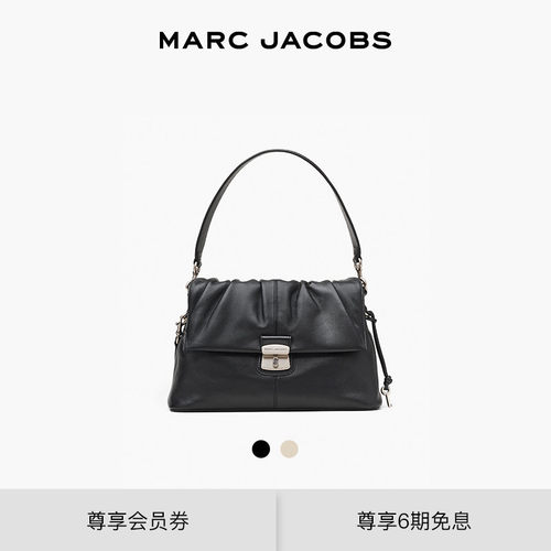 【礼物】MARC JACOBS/莫杰 CRISTINA 中号羊皮柔软褶皱肩背包