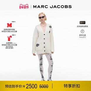 【新年特惠】MARC JACOBS/莫杰 CARDIGAN MJ 羊毛贴花开衫针织衫