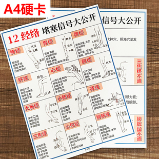 中医12经络堵塞信号大全堵塞对应症状改善疏通按摩手法加厚记事本