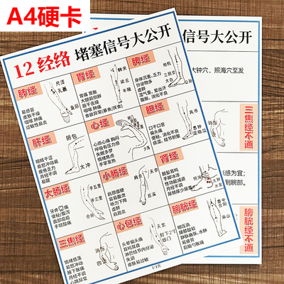 中医12经络堵塞信号大全堵塞对应症状改善疏通按摩手法加厚记事本