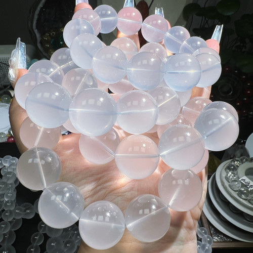 7A净体奶白晶手链乳白晶手串白水
