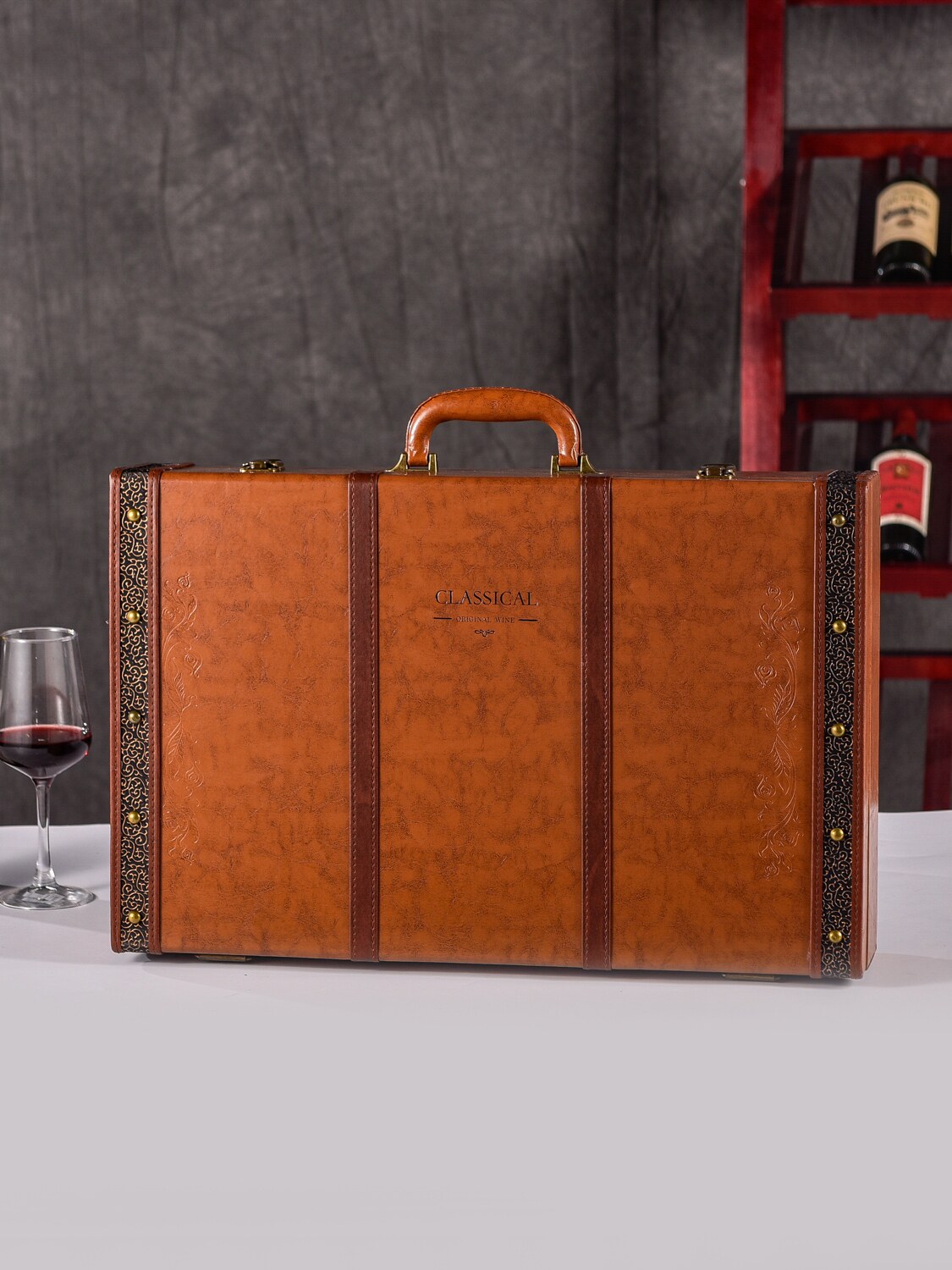 Leather Wine Gift Box for 1, 2, 4, or 6 Bottles - Product image 4
